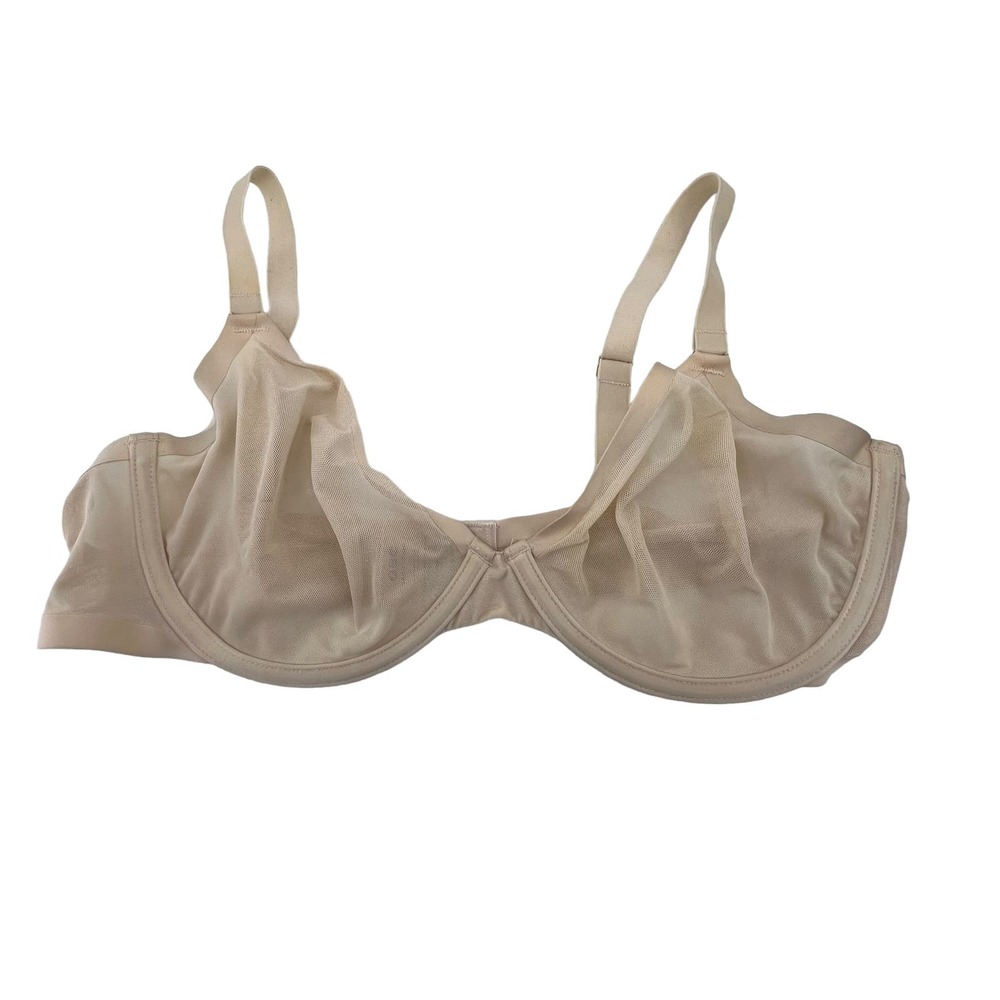 COPY - Cuup Bra Size 36D The Plunge Mesh Beige Underwire Adjustable